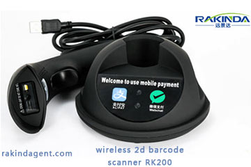 Rakinda handheld wireless 2d barcode scanner RK200 in stores