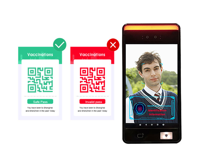 F2-AH Face Recognition Vaccination Certificate QR Code Scanner